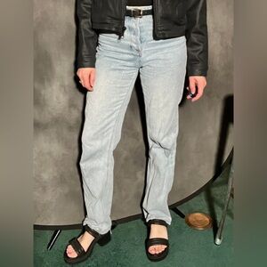 Light Wash Men’s Straight Jeans - Classic Casual Style